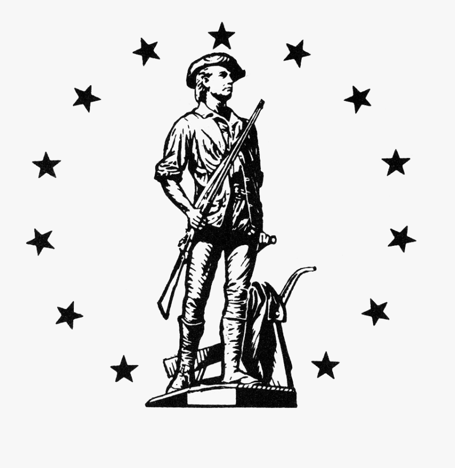 Minuteman Drawing Clipart Free Library - Minuteman Black And White, Transparent Clipart