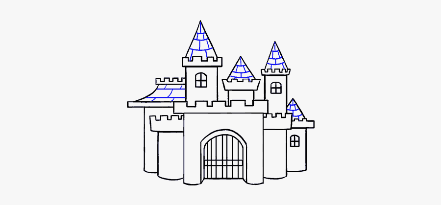 Drawing Cartoon Castle, Transparent Clipart