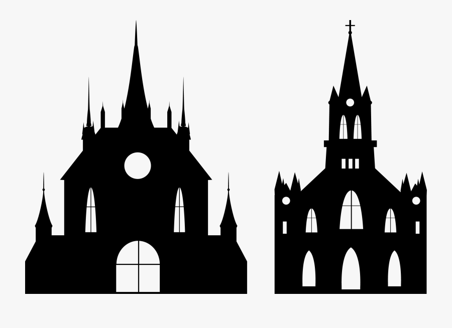 Castle Euclidean Vector Illustration - Church Silhouette Png, Transparent Clipart