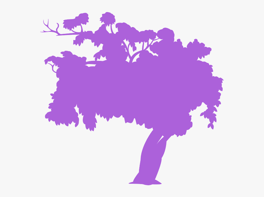Black Outline Of Mulberry Tree, Transparent Clipart