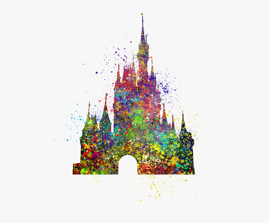 Transparent Cinderella"s Castle Png - Silhouette Disney Castle Logo, Transparent Clipart