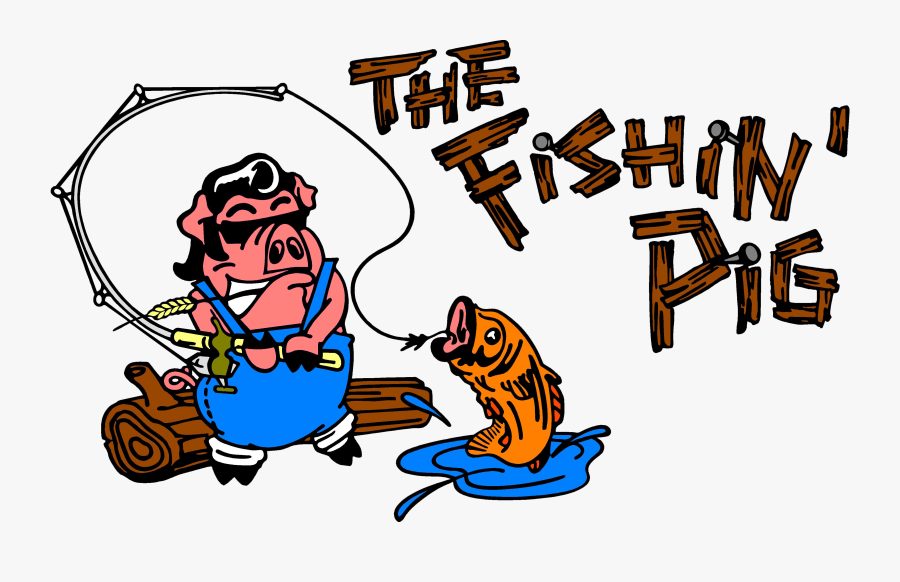 The Fishin - Fishin Pig Logo, Transparent Clipart