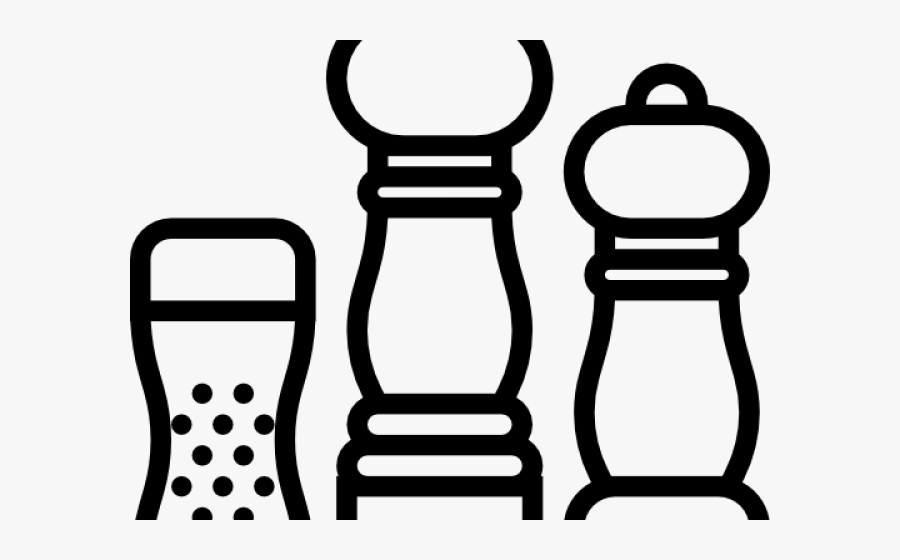 Black And White Seasoning Clip Art, Transparent Clipart