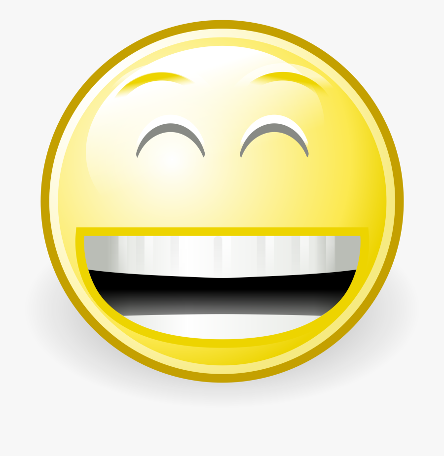 Funny Laughing Face Cartoon - Smiley, Transparent Clipart