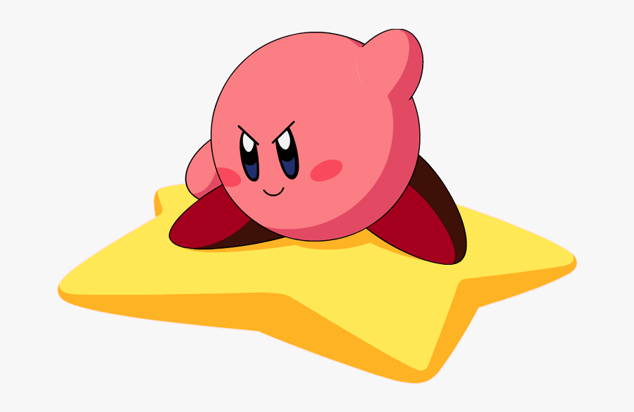 Image Riding On His - Kirby Flying On Star, Transparent Clipart