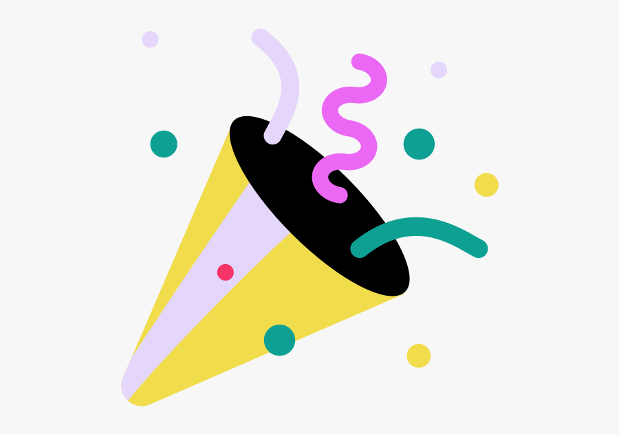 Party Popper Emoji Png, Transparent Clipart
