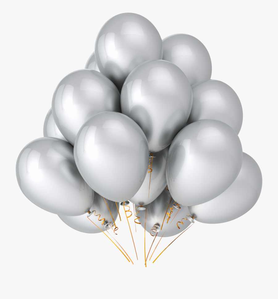 Silver Clipart - Silver Balloons Transparent, Transparent Clipart