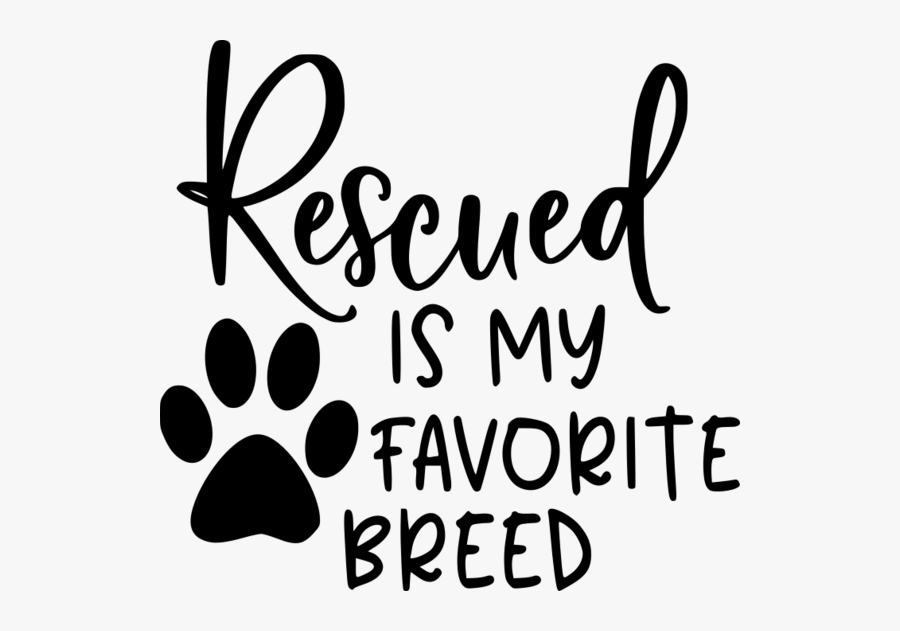 Rescued Is My Favorite Breed Clipart, Transparent Clipart