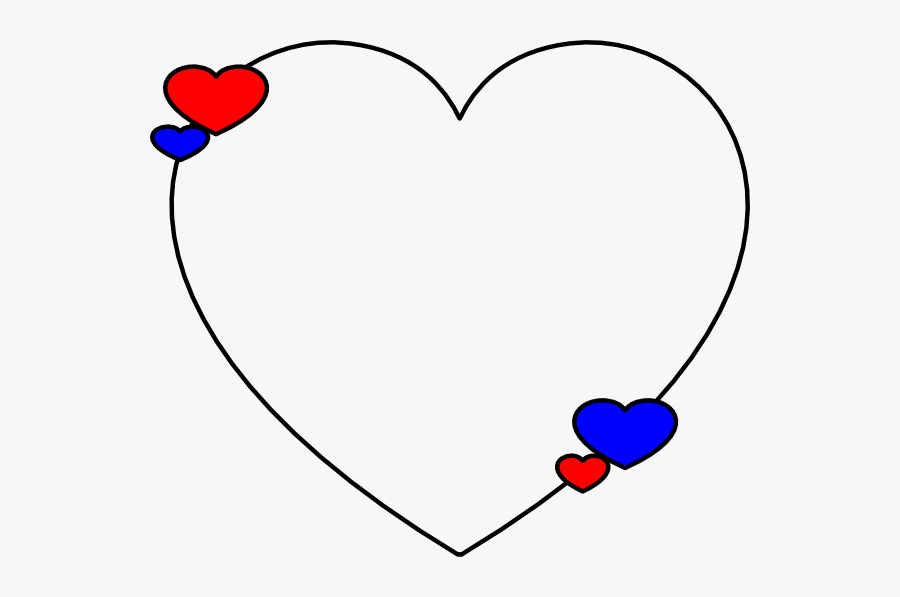 Hearts Blue & Red Svg Clip Arts - Hearts Blue And Red, Transparent Clipart