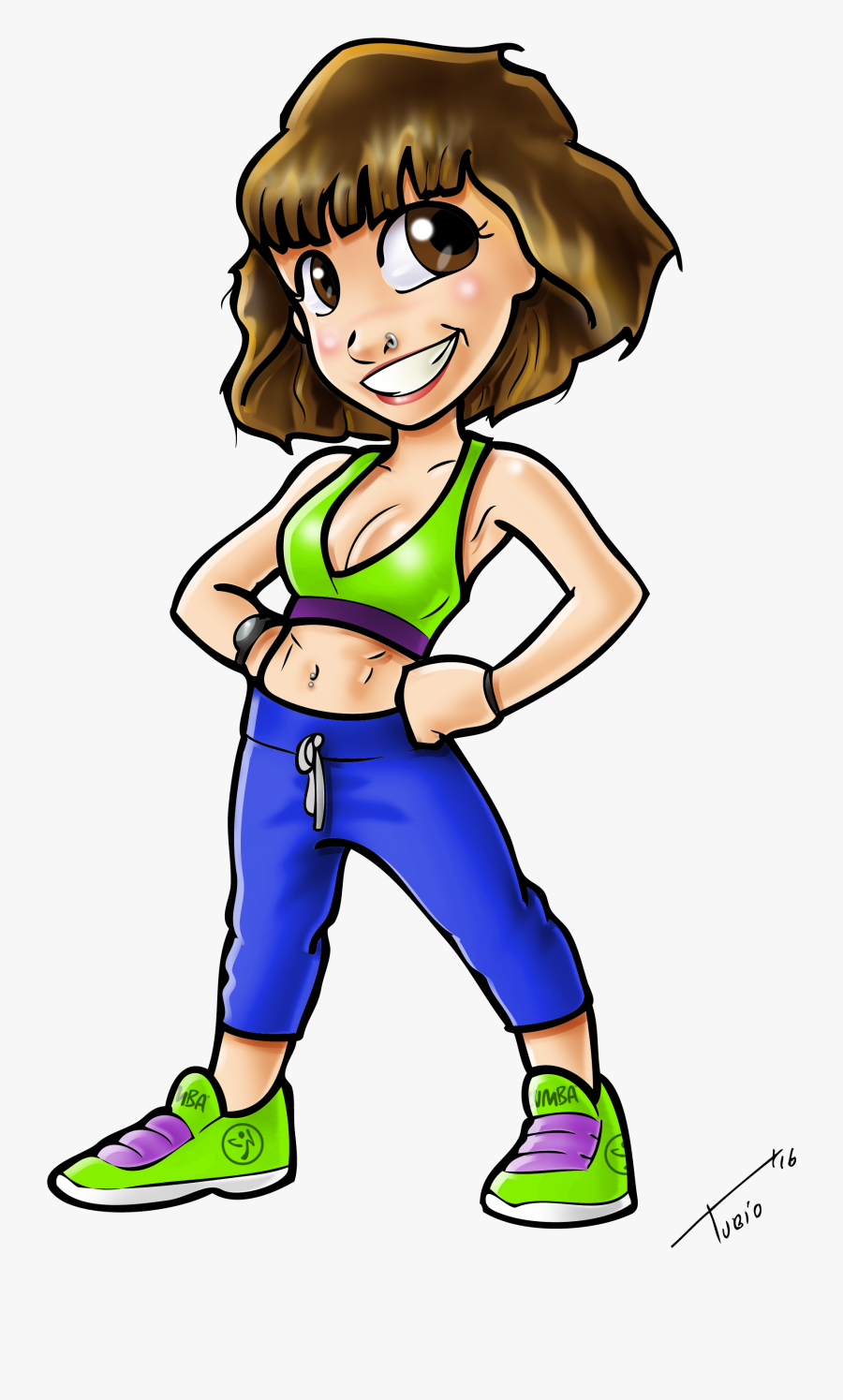 Zumba Cartoon Png File, Transparent Clipart