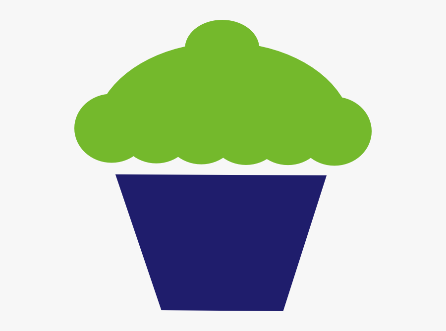 Cupcake Green And Blue Svg Clip Arts, Transparent Clipart