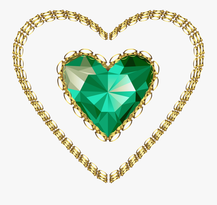 Transparent Emerald Gem Png - Transparent Emerald Heart, Transparent Clipart