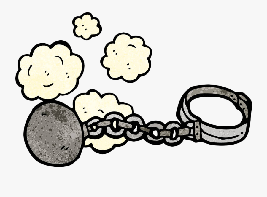 Ball And Chain Royalty Free Art Hand - Ball And Chain Cartoon Png, Transparent Clipart