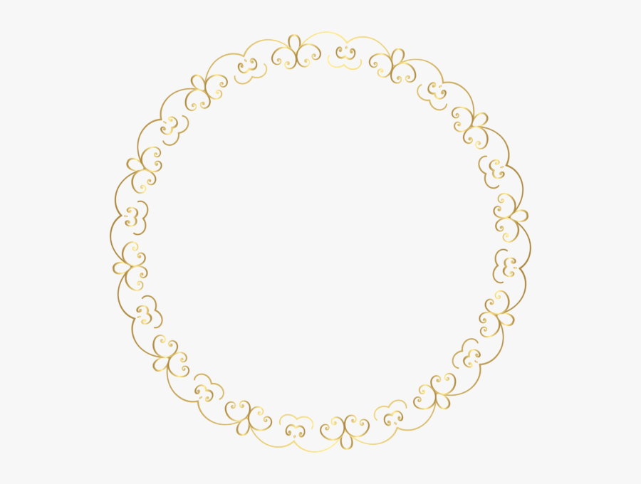 Round Gold Border Frame Png Clip Art Image - Circle , Free Transparent