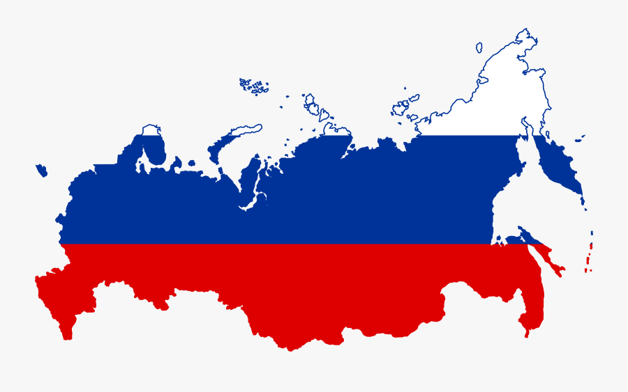Clip Art Big Image Png - Russia Map And Flag, Transparent Clipart