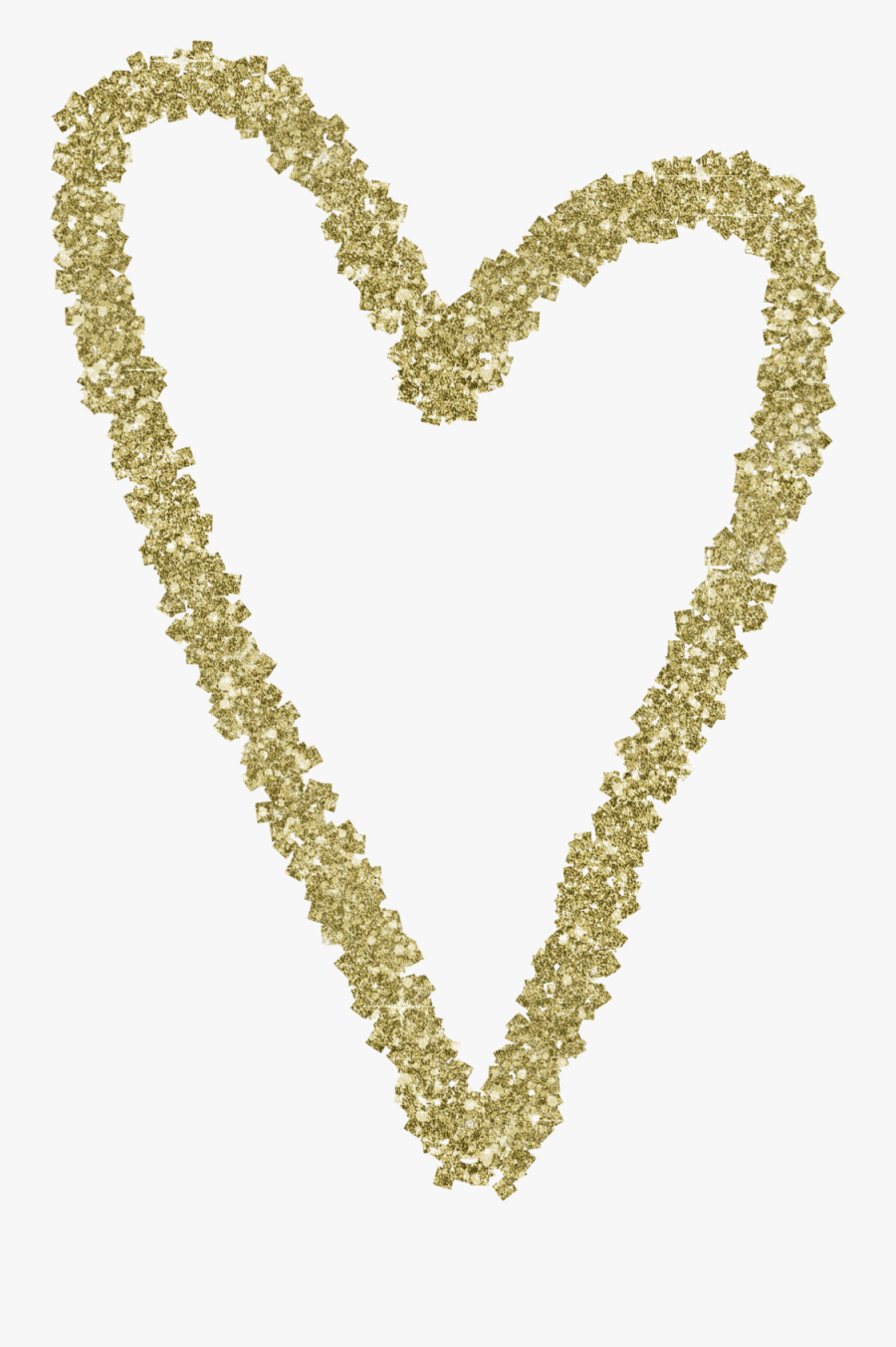 Gold Glitter Heart - Gold Glitter Heart Png, Transparent Clipart