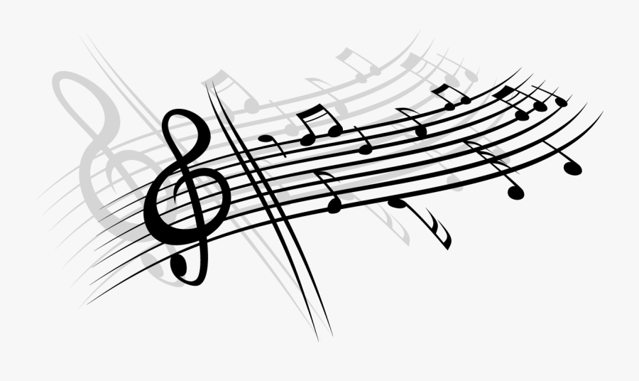 Black And White Musical Note Staff - Musical Notes Transparent, Transparent Clipart
