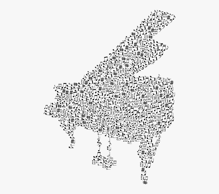 Music Notes Art - Piano Notes Drawing, Transparent Clipart