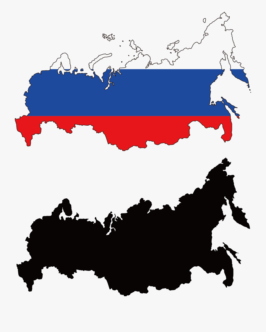 Transparent Russia Flag Clipart - Map Of Russia 1945, Transparent Clipart