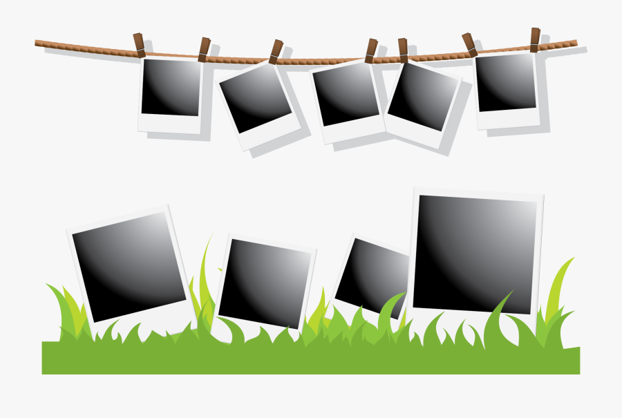 Picture Frame Instant Camera Polaroid Corporation Illustration - Colour Polaroid Frame Png, Transparent Clipart