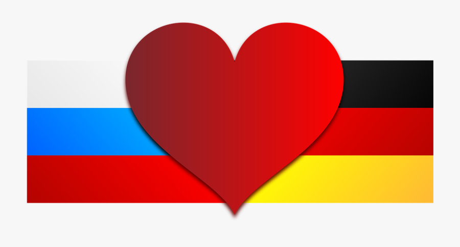 Germany, Russia, Germany, Flag, Love, Heart - Германия И Россия Любовь, Transparent Clipart