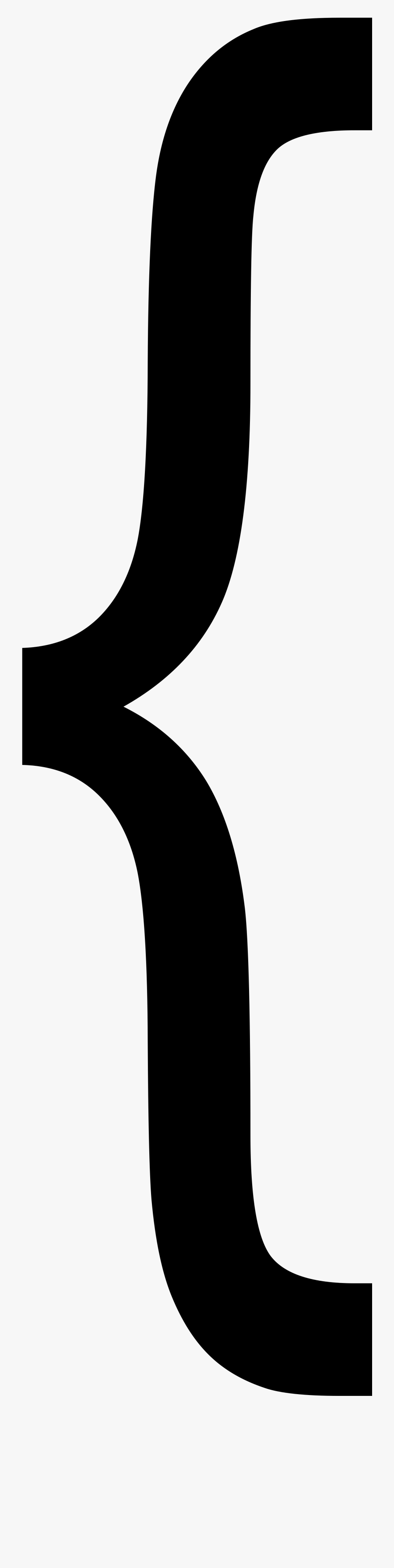 Braces Clipart Punctuation - Left Curly Bracket, Transparent Clipart