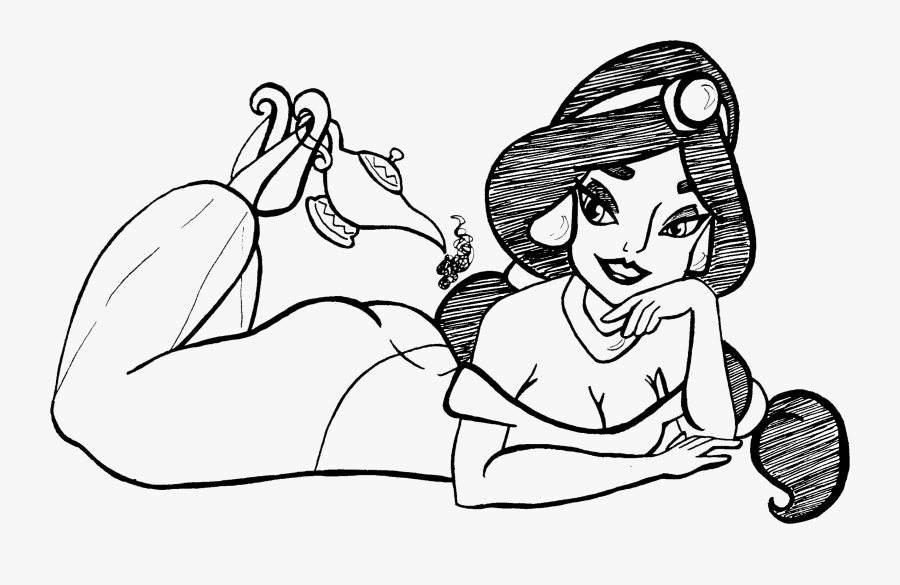 Princess On Stomach Line - Cartoon, Transparent Clipart
