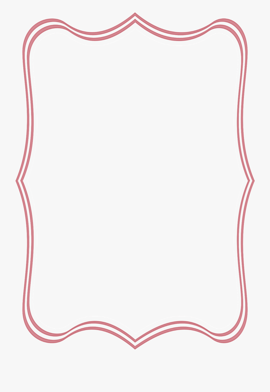 Pink Bracket Frame Clipart Outline - Carmine, Transparent Clipart