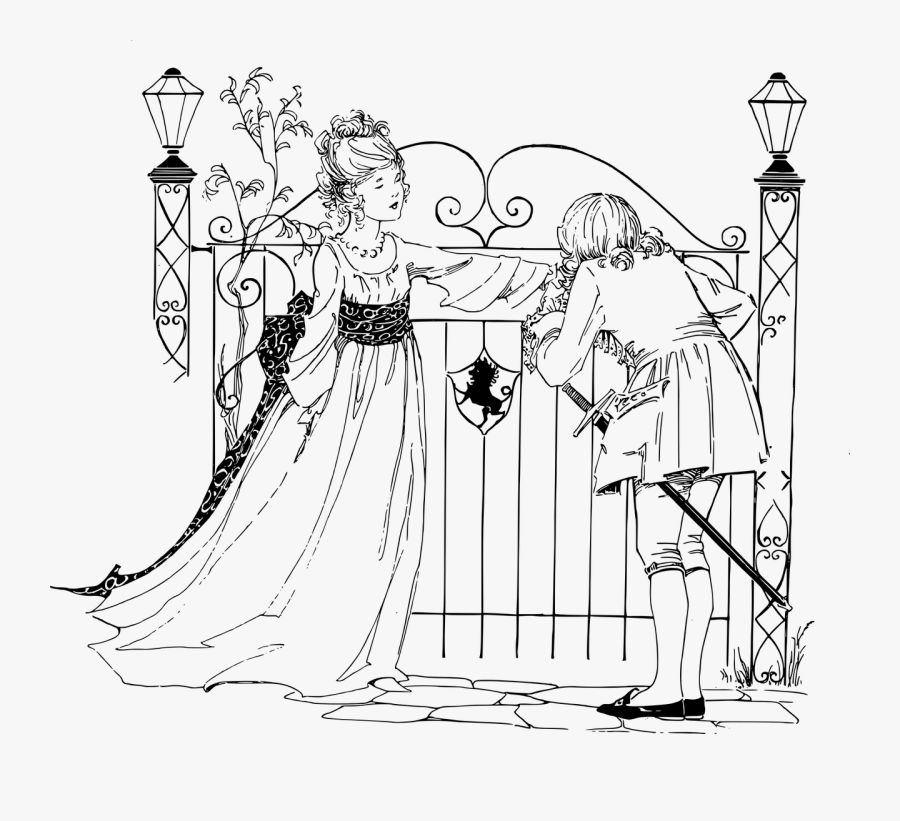 Art,monochrome Photography,monochrome - Prince Kissing Princess Hand, Transparent Clipart