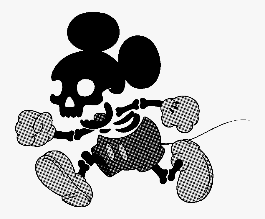 Mickey Mouse Minnie Mouse Skull Jack Skellington Skeleton - Disney Mickey Mouse Skull, Transparent Clipart