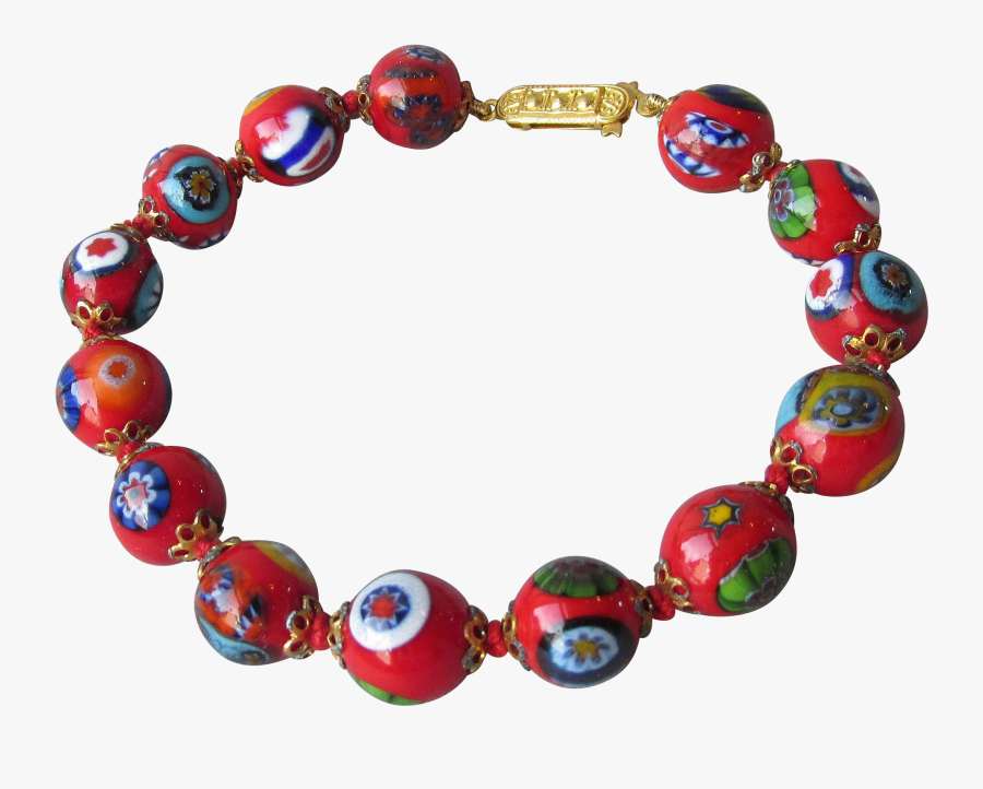This Is A Beautiful 1950"s Glass Bead Bracelet From - Bracelet, Transparent Clipart