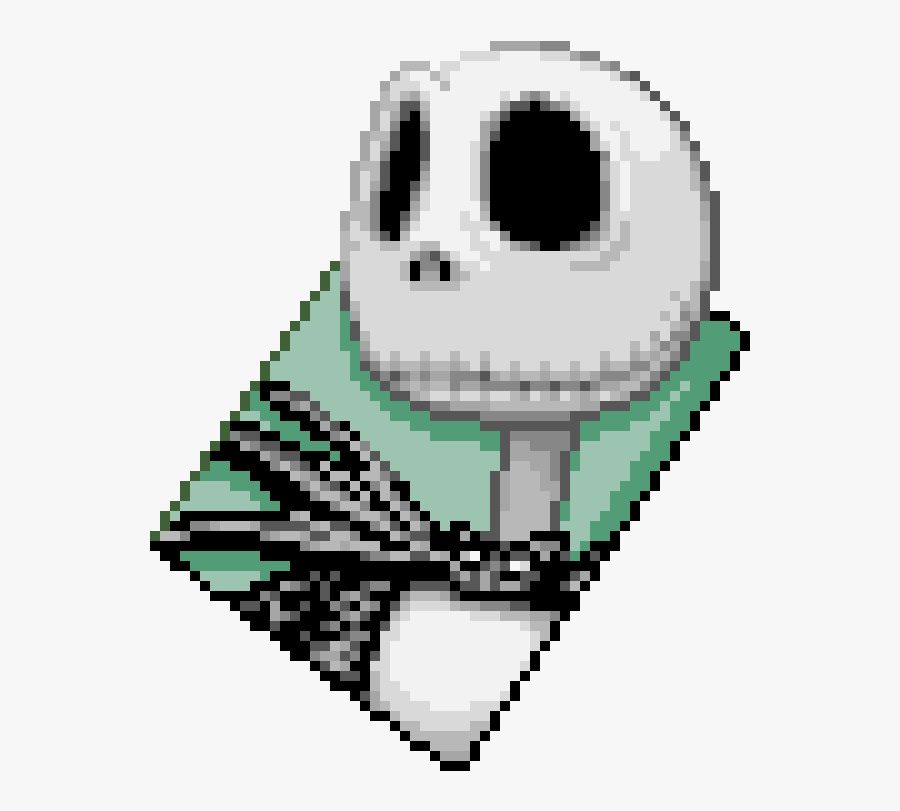 Minecraft Pixel Art Jack Skellington, Transparent Clipart