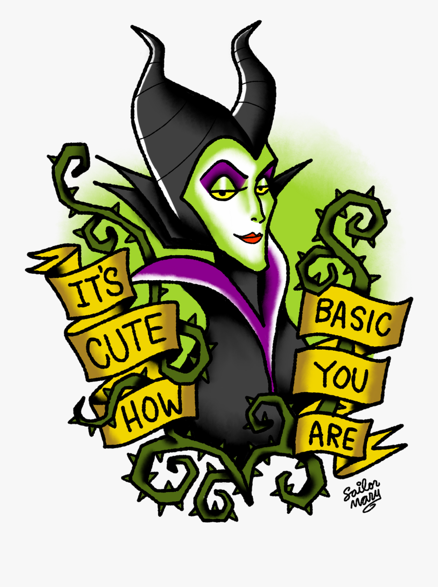 Disney Villain Tattoo Flash On Behance - Disney Villains Tattoo Art, Transparent Clipart