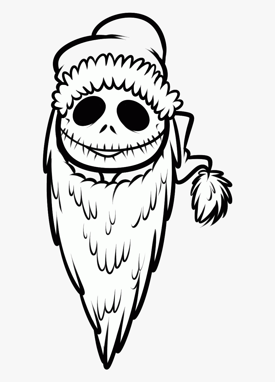 Easy To Draw Christmas , Png Download - Jack Skellington Christmas Coloring Page, Transparent Clipart