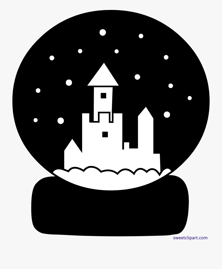 Clip Black And White Download Silhouette Free Clip - Snow Globe Black Clip Art, Transparent Clipart