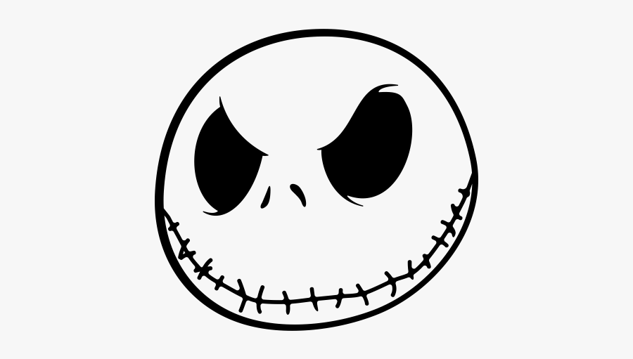 Pegatina Jack Skellington - Nightmare Before Christmas Jack Skellington Face, Transparent Clipart