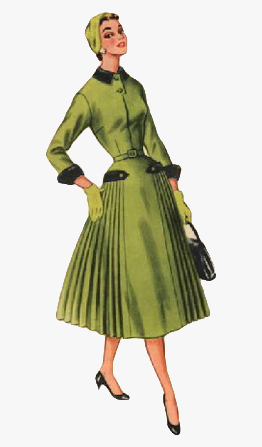 1950 Fashion Transparent Background, Transparent Clipart