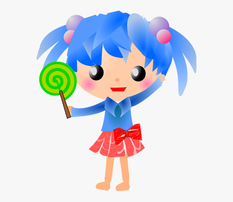 Lollipop, Candy, Sweets, Girl, Person, Happy - Baby Birthday Wishes In Urdu, Transparent Clipart