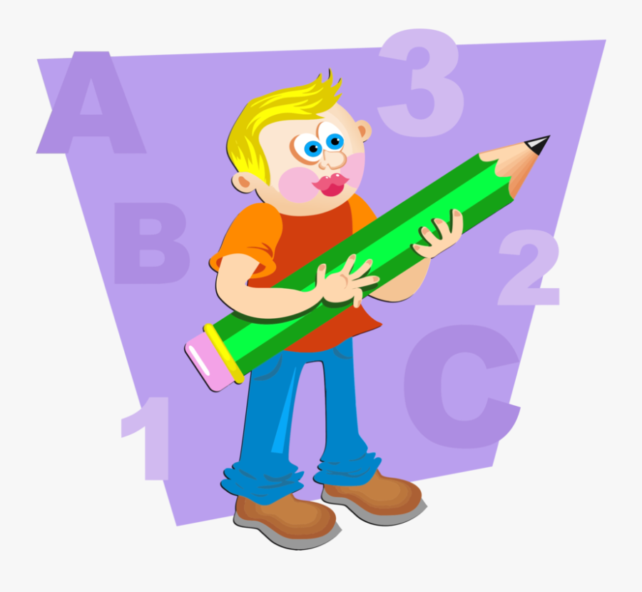 Human Behavior,play,reading - Niño Con Su Lapiz Animado, Transparent Clipart