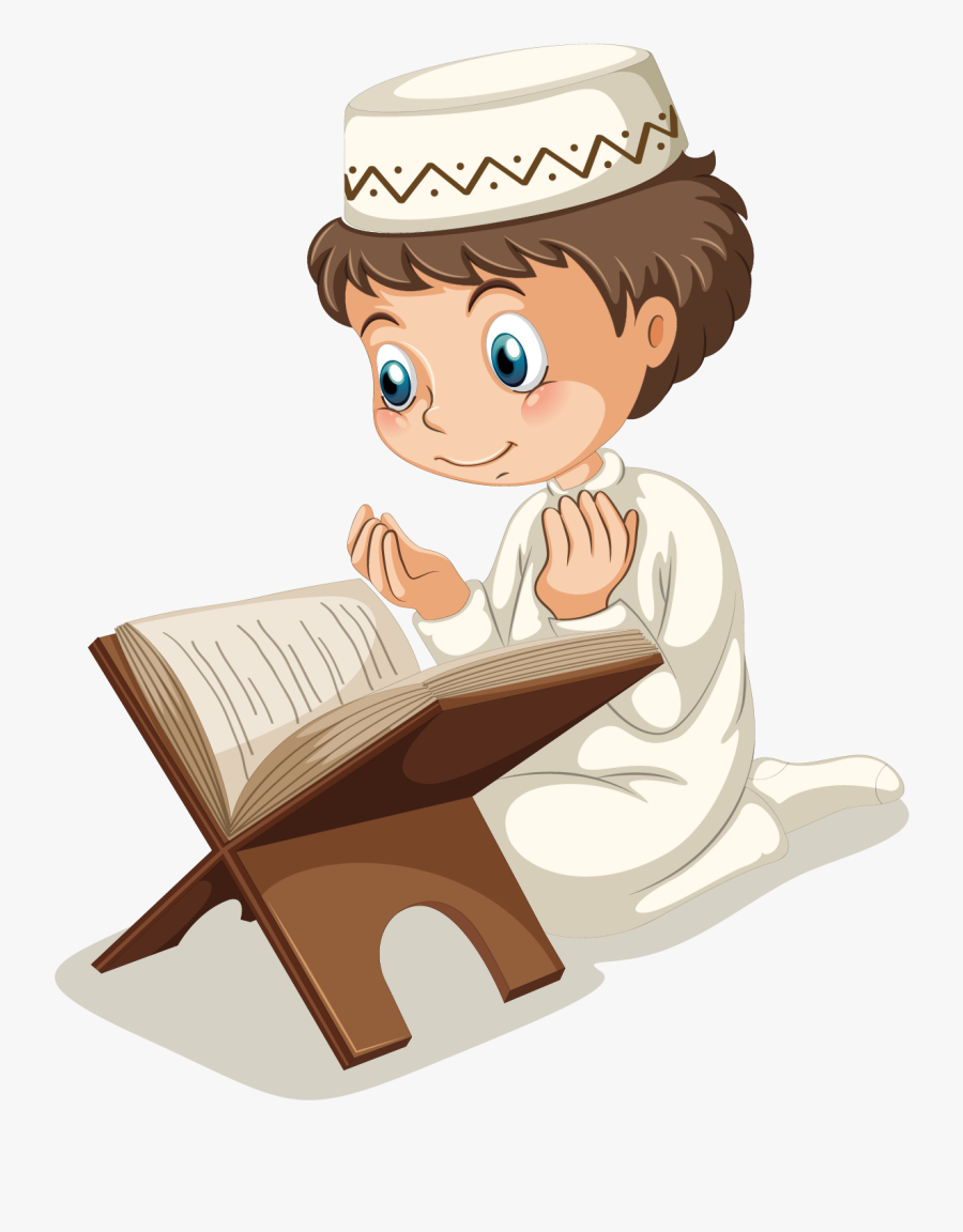Boy Muslim Reading Islam Free Download Png Hd Clipart - Muslim Boy Praying Cartoon, Transparent Clipart