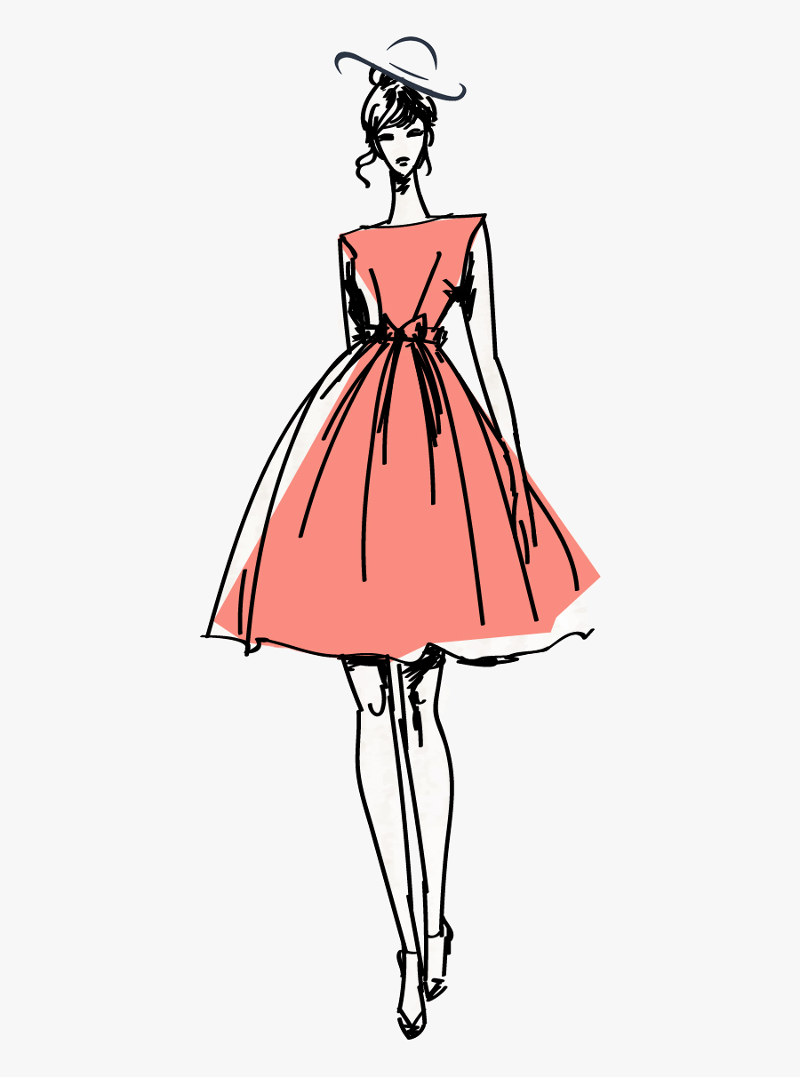 Drawn Gown Semi Formal - Fashion Designing Courses After 10th, Transparent Clipart