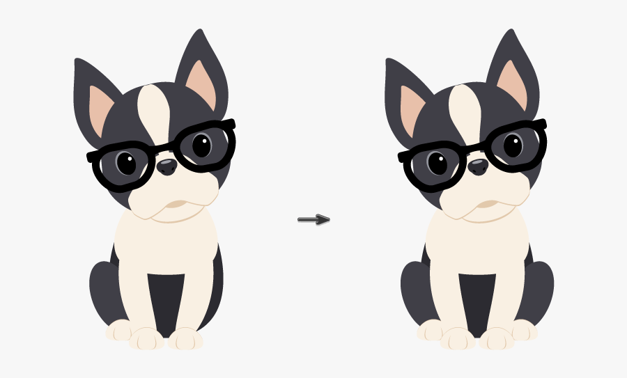 Placing The Hind Leg And Creating Another One - Cartoon Boston Terrier Png, Transparent Clipart