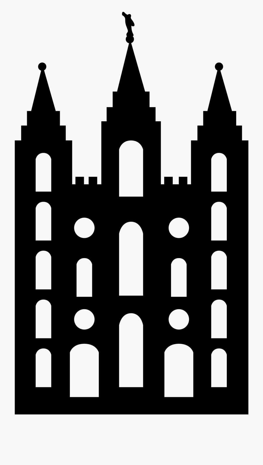 Clip Art Salt Lake City Temple Silhouette - Lds Temple Silhouette Png, Transparent Clipart