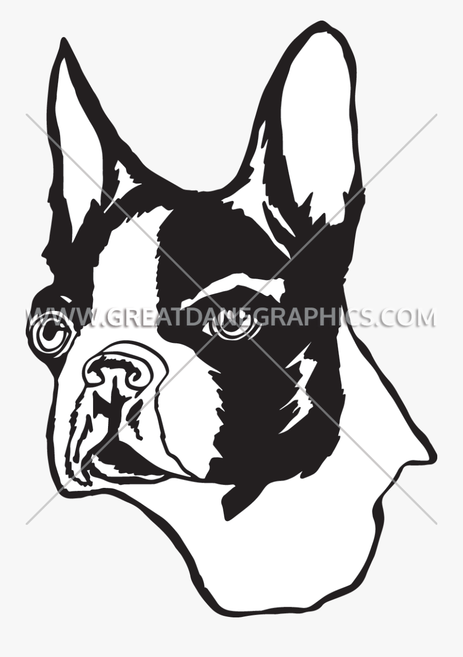 Clip Art Freeuse Library Production Ready Artwork For - Cartoon Boston Terrier Faces, Transparent Clipart