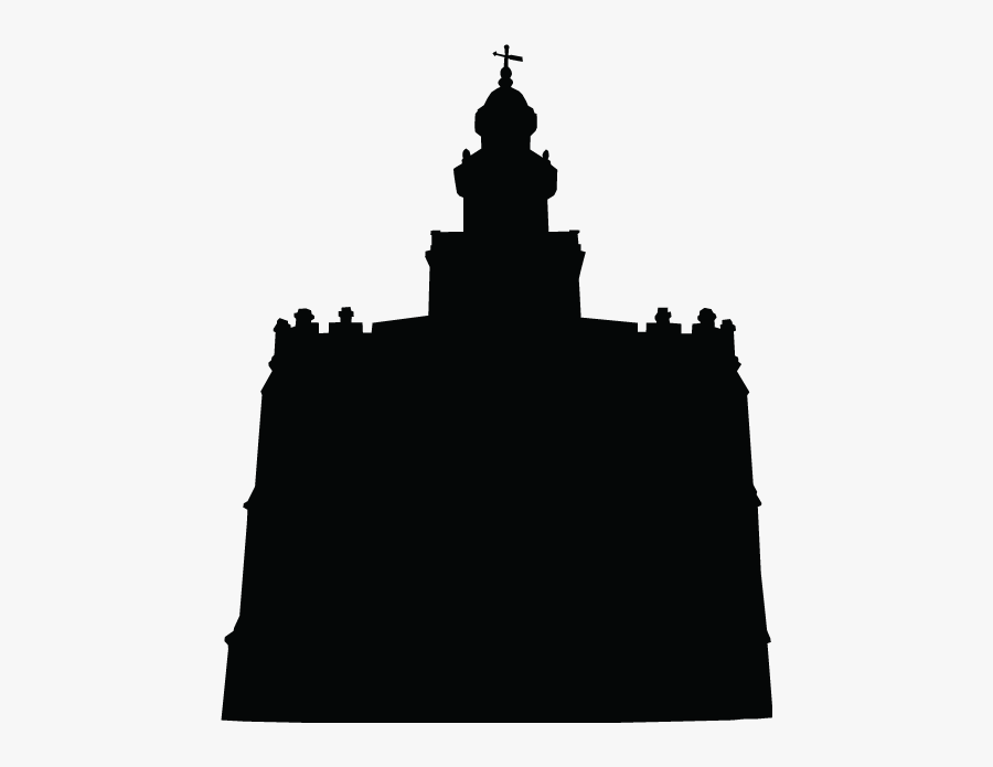 Temple Silhouette Clip Art - St. George Utah Temple, Transparent Clipart