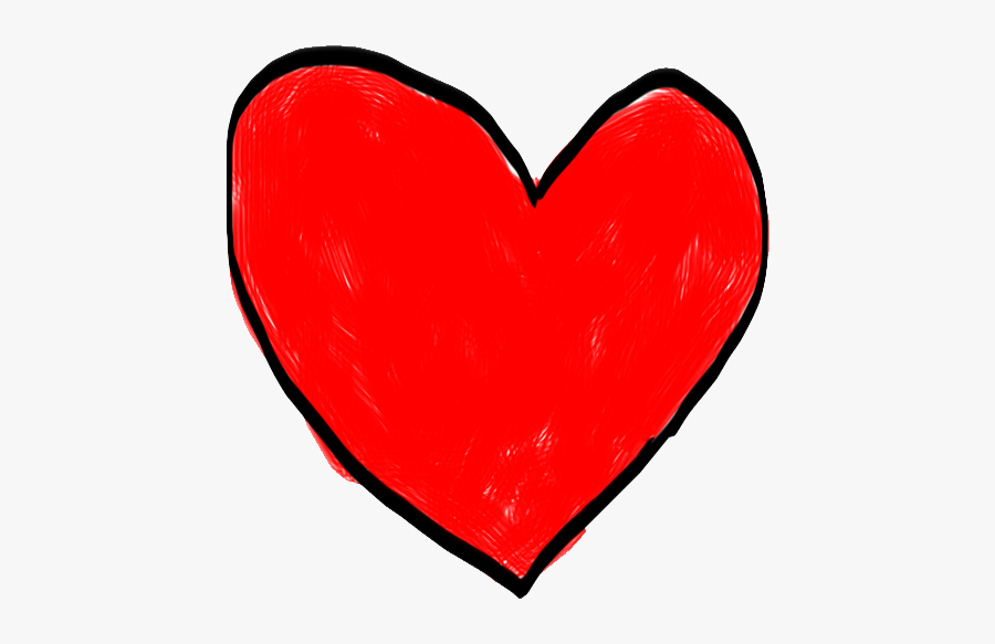 Heart Hand Drawn Png Transparent - Hand Drawn Heart Png, Transparent Clipart