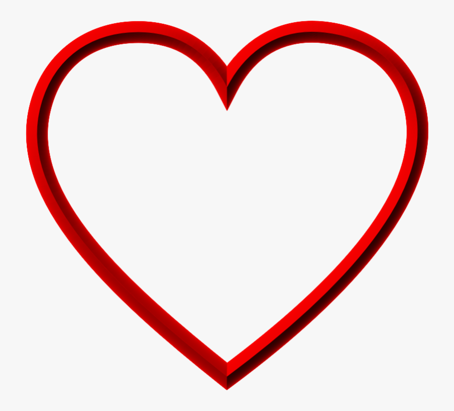 Heart Outline Clipart - Transparent Background Heart Outline, Transparent Clipart