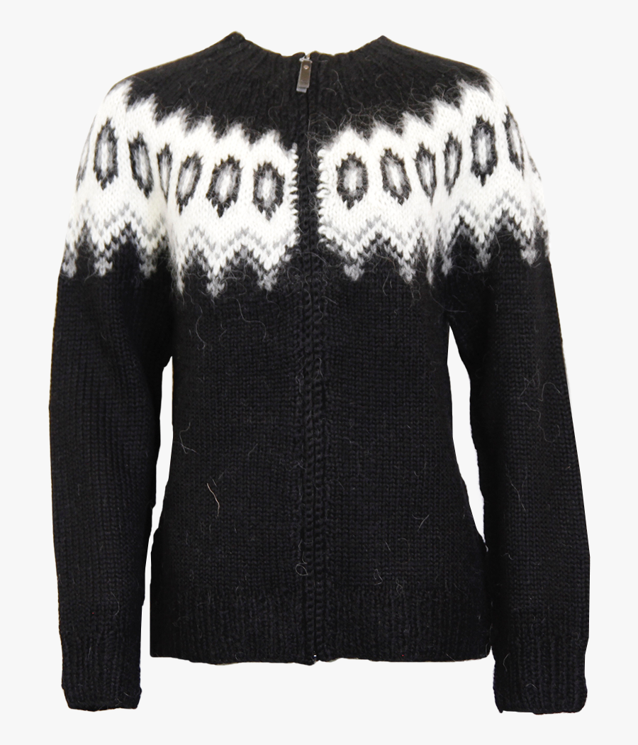 Hulda Icelandic Wool Sweater With Zipper - Lopapeysa, Transparent Clipart
