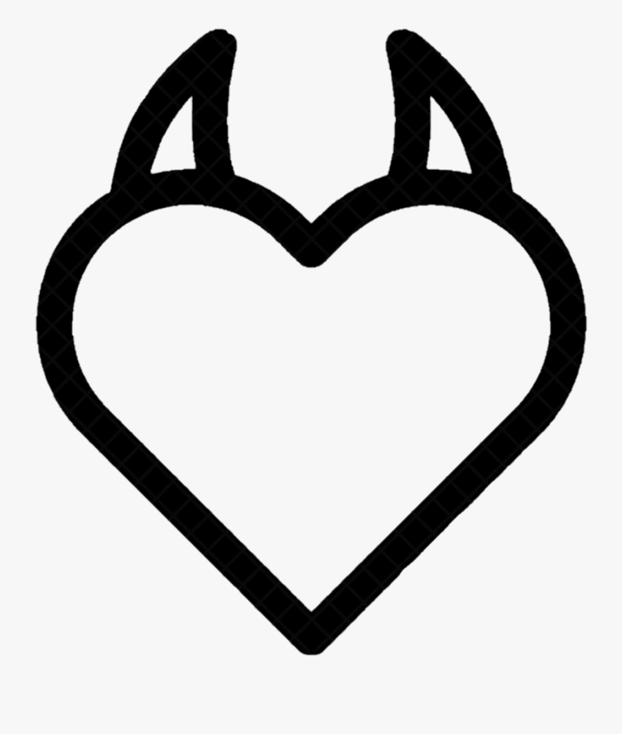 Heart With Horns Transparent Clipart , Png Download - Heart With Horns, Transparent Clipart