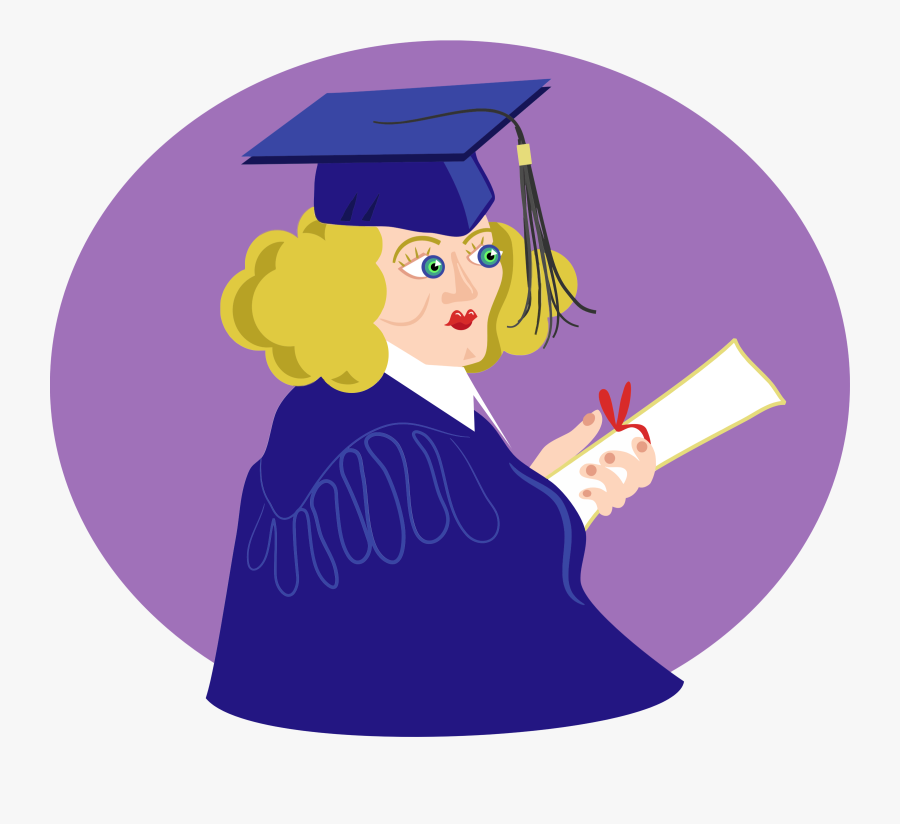 Art,purple,headgear - Graduation Girl Vector Png Free, Transparent Clipart